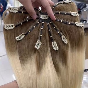 Extensions de cheveux à clipser en forme d'araignée, qualité supérieure, cuticules alignées, cheveux vierges Remy, extensions de cheveux à clipser en forme d'octopus, vente chaude 2026 - Product Image 2