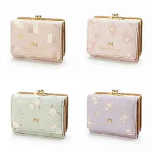 Ruunjoy serie sanrio borsa con fibbia in pu kawaii anime MyMelody Cinnamonl kuromi moda donna pieghevole portamonete portamonete portafoglio