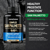 Complexe de Palmier Nain 640mg pour le Soutien de la Prostate et la Santé Urinaire, Bloqueur de DHT, Bien-être Masculin, Graine de Citrouille, Fournisseur OEM ODM Marque Privée