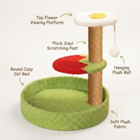 Arbre à chat élégant et écologique en velours, multi-niveaux, avec poteaux en sisal, pour chats de grande taille, pour jouer et se reposer en intérieur, en carton
