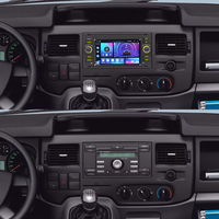 BQCC 7" Android 12 GPS Navigator CarPlay 2DIN Universal Ford Mondeo S-max Focus C-MAX Galaxy Feist dengan Bantuan Mundur Seluruh Dunia