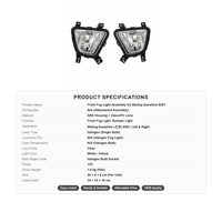 Lampu Kabut Depan Halogen 12V Kecerahan Tinggi dengan Rumah Lampu PC untuk Wuling Zhiguang S 6391 Micro-Van