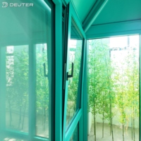 Ventana Corredera de Marco Delgado que Ahorra Espacio, con Función de Inclinación, Rotura Térmica, Doble Vidrio Insonorizado para Apartamentos Modernos