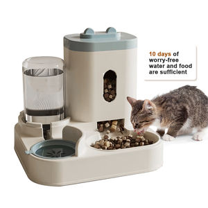 HUTUMI Automatic Solid Plastic Pet Bowl Zwei-in-Eins-Futter automat für Katzen und Hunde Neues Design Indoor-Wassersp ender Kleine Tier bedarf - Product Image 1