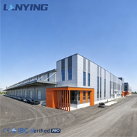 Nave Industrial Prefabricada, Estructura de Acero Prefabricada, Planta de Gran Envergadura, Edificio de Hangar Metálico de Múltiples Pisos