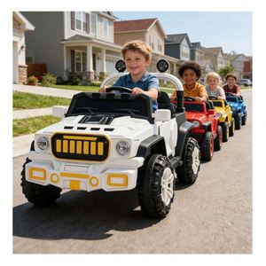 Children Electric Smart Ride-On Car Plastic Durable Safe 390 <b>Motor</b> 12V7Ah Battery App <b>Control</b> Console Double Drive 4-Wheel MP3 - Product Image 2