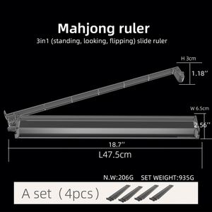 Règle de Mahjong multifonctionnelle 4-en-1 en plastique, pliable et dépliable, épaissie, antidérapante, style américain, pour tri de cartes, 18 pouces - Product Image 3