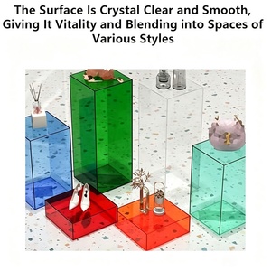 Exhibidor de Ropa y Zapatos Transparente de Acrílico, Portátil y Reciclable, Cuadrado, para Mesa, Mueble de Exhibición para Boutique - Product Image 4
