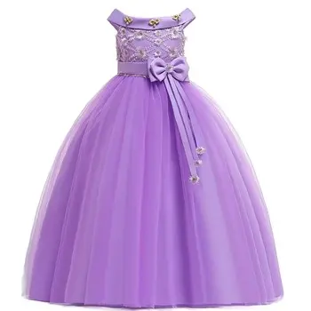 Mode promotionnel vêtements pour enfants été princesse longues robes de mariée dentelle décoration filles nouveaux produits fabricants