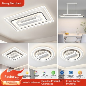 Ventilateur <span class=keywords><strong>sans</strong></span> pales minimaliste moderne avec lampe LED 220V pour salon et chambre à coucher, éclairage Zhongshan à commande vocale - Product Image 3
