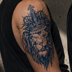 Tatouages temporaires semi-permanents à base de jus de plantes, 80 pièces, 110*180mm, autocollants mats bleu marine à motifs variés - Product Image 1