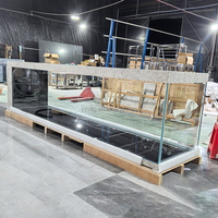 Aquarium de présentation de poissons vivants sur mesure pour restaurant, 380 cm, avec cadre en ardoise