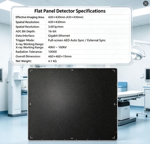 Rilevatore a pannello piatto a raggi X wireless 17x17 14x17, rilevatore DR a raggi X per imaging digitale, apparecchiature radiologiche ospedaliere con accessori - Product Image 2