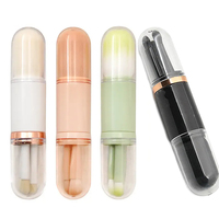 Ensemble de pinceaux de maquillage 4 en 1 pour fond de teint Blush Pinceau portable pour les yeux pour le voyage