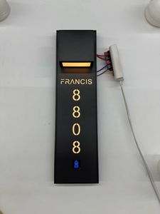 ป้ายประตูห้องน้ำ/โรงแรม/อพาร์ทเมนท์ ปี 2026 รุ่นใหม่ RFQprint แบบมีไฟส่องสว่าง ดีไซน์ทันสมัย สั่งทำได้ตามต้องการ พร้อมป้ายห้ามรบกวน และหมายเลขบ้าน - Product Image 3