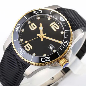 Montre de sport unisexe automatique avec mouvement ETA, verre saphir, résistance à l'eau 30 BAR, boîtier en acier inoxydable, bracelet en caoutchouc, pour plongée - Product Image 4