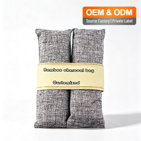 Sacs désodorisants en tissu de lin et charbon de bambou, absorbeurs d'odeurs pour la maison, la voiture, les chaussures et les petits espaces