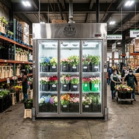 Système de réfrigération pour fleuriste, étagère de présentation multicouche de luxe, vitrine ouverte pour supermarché et épicerie