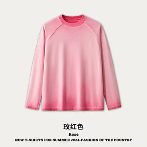 Camiseta de Jersey de gran tamaño para hombre de la marca Chao, Sudadera con capucha con estampado de Color sólido de punto pesado de 270g, lavado sucio de hombre viejo europeo - Product Image 4