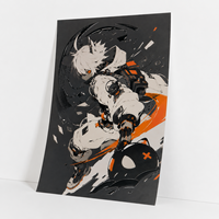 Affiches d'art décoratives personnalisées avec impression 3D, vernis UV en relief, impression UV sélective texturée, multicouche, effet gaufré, pour fanart d'anime