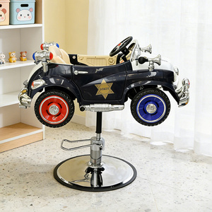 เก้าอี้ตัดผมเด็กแบบหรูหรา รูปทรงรถตำรวจ พร้อมฟังก์ชั่นเล่นเพลง สำหรับร้านตัดผมเด็ก - Product Image 2