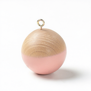 Adornos Navideños de Madera, Pintados a la Mitad en Rosa, Juego de 6 Decoraciones para Árbol - Product Image 6