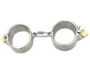 Menottes de poignet détachables en acier inoxydable argenté Darkseid Emperor pour couple, produits pour adultes BDSM, vente en gros - Product Image 3