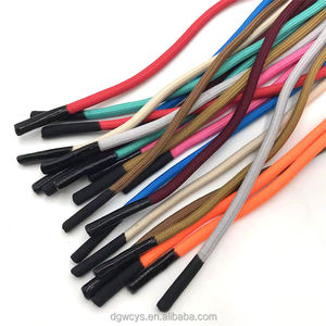 工場カスタムロゴブランドプラスチック先端ジャカード織りドローコードプリント文字靴ひもパーカー - Product Image 2