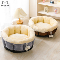 Lit pour chat lavable, lit pour chien, nid d'hiver chaud pour animaux de compagnie, toutes saisons, tapis de couchage amovible pour chat