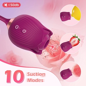 Vibrateur rose pour les doigts, vibrateur suceur et lécheur, jouets sexuels, gode rose double face, stimulateur du clitoris, jouet pour femmes - Product Image 2