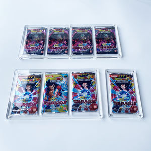 Nouvelle vitrine magnétique acrylique transparente personnalisée <span class=keywords><strong>Pokemon</strong></span> <span class=keywords><strong>Booster</strong></span> 1ère édition dalle de cartes à collectionner - Product Image 1
