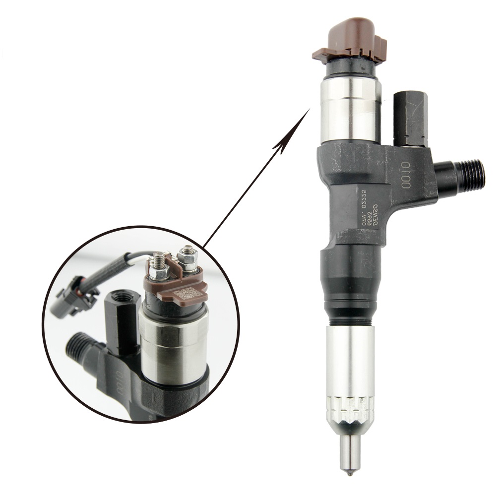 Fuel Injector  095000-6593 common rail injector 095000-6593 23670-E0100 for Hino J08E Kobelco SK330-8 SK350
