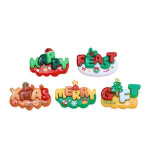 เครื่องประดับคริสต์มาสทำจากเรซินอุปกรณ์เสริมจากเรซิ่นรูปรองเท้ากิ๊บติดโทรศัพท์น่ารักทำจากเรซินสวยงามสำหรับตกแต่ง - Product Image 1