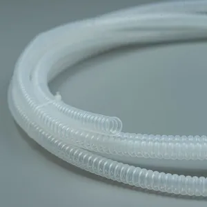 Pasokan PTFE bellow F4 Ptfe selang bergelombang berbelit-belit PTFE tabung fluoroptic Anti korosi pipa bergelombang