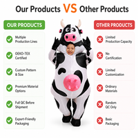 Disfraz inflable de vaca para adultos, adorable, para Halloween, Navidad, fiestas, regalo, cosplay de animales.