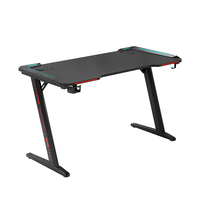 Escritorio para Juegos Estilo PC con Luz RGB Táctil Rápida, Mesa de Juego para Carreras