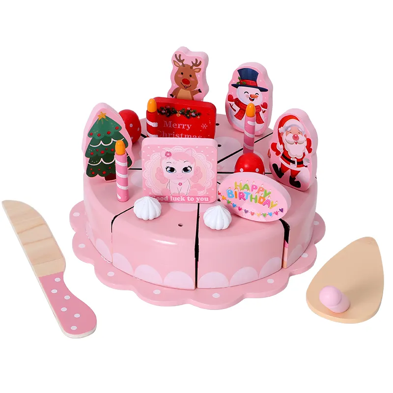 Kinderen Huis Verjaardag Cake Cut Speelgoed Fruit Diy Creatieve Gaven Speelgoed Aardbei Kerst Spelen Speelgoed