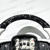 Volant en cuir blanc avec LED en fibre de carbone forgée pour Dodge Charger Challenger SRT 2019 2020 2021 2022, directement de l'usine