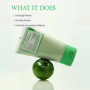Espuma Exfoliante de <span class=keywords><strong>Arcilla</strong></span> de Tomate <span class=keywords><strong>Verde</strong></span> OEM ODM con Extracto de Té <span class=keywords><strong>Verde</strong></span>, Hidratante, Iluminadora, Blanqueadora, Antiarrugas y de Limpieza Profunda - Product Image 4