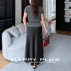 Pull en maille Happy Plus à col roulé, coupe ajustée, manches courtes, grande taille pour femme, épaisseur moyenne, mélange de laine - Product Image 3