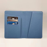 Porte-passeport et porte-cartes en cuir vegan Pebble populaire, porte-cartes d'identité en cuir PU, cadeaux d'affaires et promotionnels