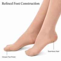 Chaussettes de compression extra fines, prêtes à être expédiées, respirantes, antidérapantes, pour rester debout toute la journée, travail, affaires, voyages