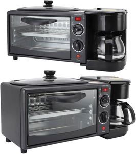 3-in-1 Electric Breakfast Maker Non-Stick Frying Pan <b>Toaster</b> Oven Coffee Machine (Plastic Housing)-Household Hotel Use 7L - Product Image 4