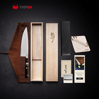 Couteaux de chef super pointus personnalisés japonais ZDP189 couteau de chef en acier composite manche en bois d'ébène couteau de cuisine cadeau