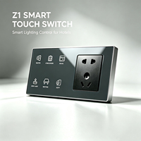 Interrupteur Tactile Intelligent pour Hôtel, Contrôle Sans Fil 433, Éclairage Marche/Arrêt et Gradation, Climatisation, Rideaux, Télévision, Couleur Personnalisable, OEM ODM