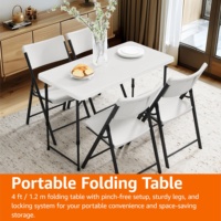 Table pliante d'extérieur CE, table de pique-nique rectangulaire en plastique, tables pliantes portables en plastique