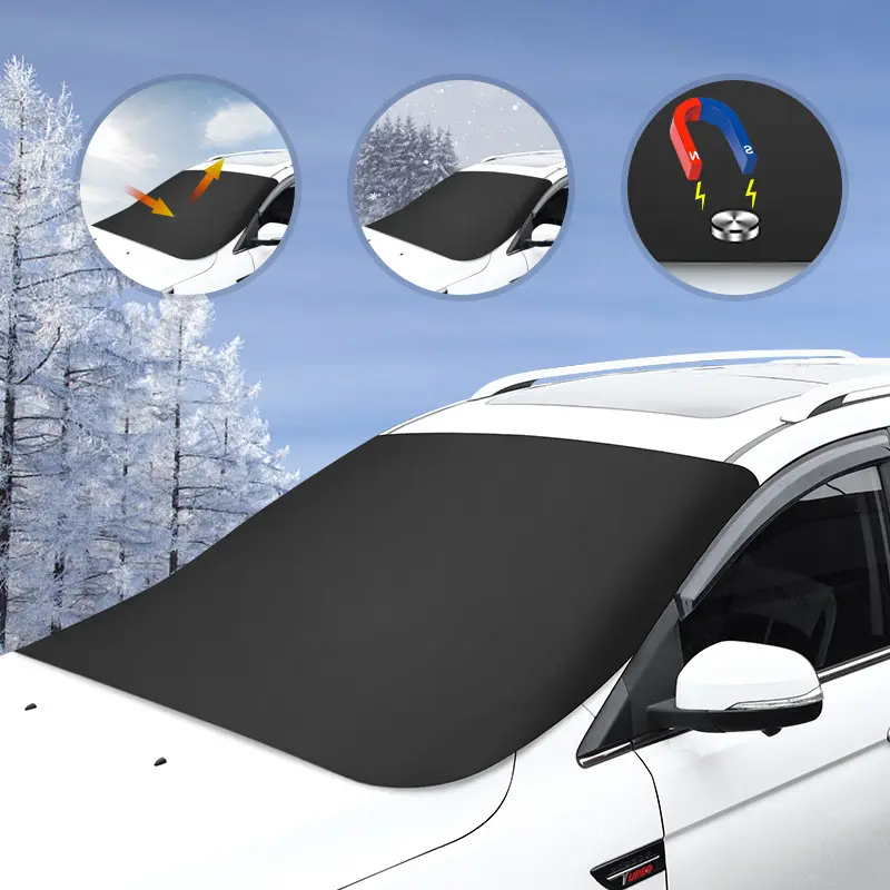 Car Caover Lint Thickening Anti Theft Four Seasons Wrinkle Waterproof Sunscreen Soft Car snow shielding front windshield cover