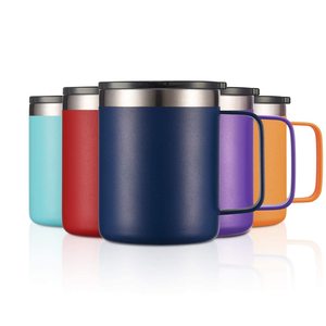 12/14oz Double Wall Vacuum Insulated Stainless Steel Travel <b>Coffee</b> Mug Handle Lid Leak-Proof BPA Free 6-12 Hours Thermal - Product Image 1