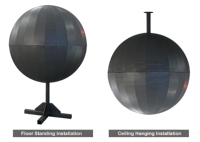 Pantalla LED Esférica de 3m de Diámetro, Pantalla Flexible Tipo Globo P2.5, Resolución 4K, 360° °   Ángulo de Visión para Uso en Interiores de Salas de Exposiciones
