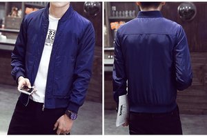 <strong>Men</strong> Bomber <strong>Jacket</strong> Thin <strong>Men</strong> <strong>Baseball</strong> <strong>Jackets</strong> Coat Solid Color Casual <strong>Jacket</strong> Overcoat <strong>for</strong> <strong>Men</strong> - Product Image 6